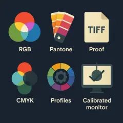 Kluczowe elementy procesu druku: RGB, Pantone, Proof, CMYK, Profile, Kalibrowany monitor. Tak działa drukarnia.