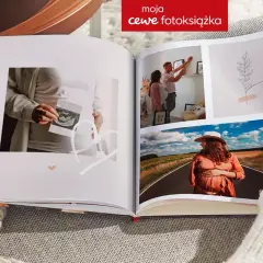 Otwarta fotoksiążka z ciążowymi zdjęciami. Sprawdź cewe fotoksiążka cennik i stwórz własną pamiątkę.
